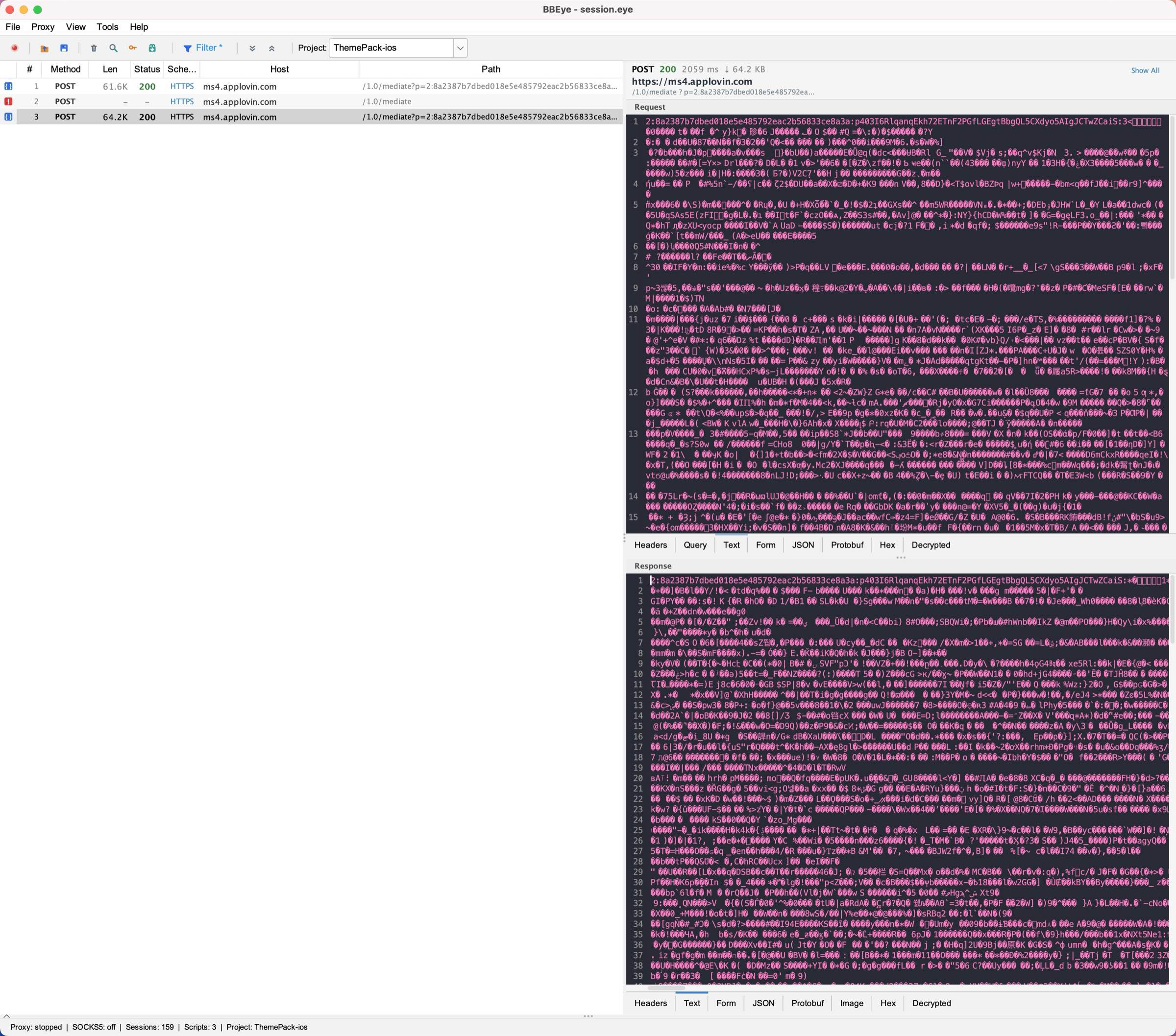 Encrypted traffic before decryption
